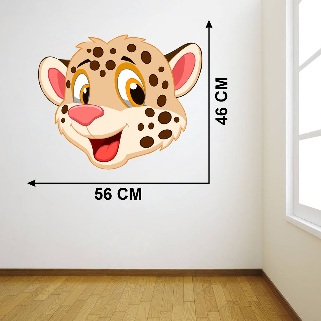 Homexa Decor | Face on Leopard Wall Sticker (Size 56 x 46 cm)