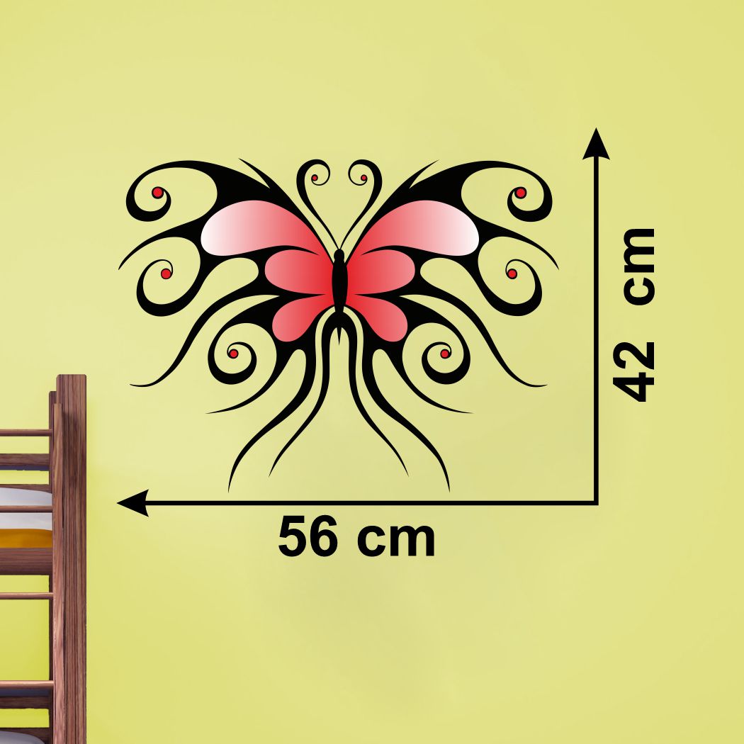 Homexa Decor | Beautiful Butterfly Wall Sticker (Size 56 x 42 cm)