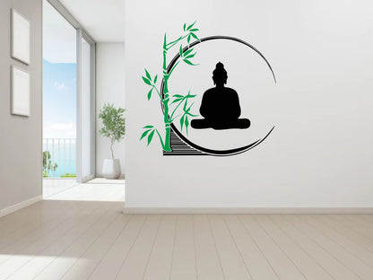 Homexa Decor | Tree With Buddha  Wall Sticker (Size 57 x 57 cm)