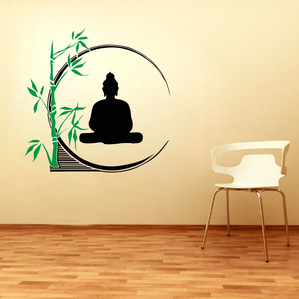 Homexa Decor | Tree With Buddha  Wall Sticker (Size 57 x 57 cm)