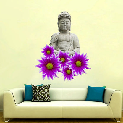 Homexa Decor | Buddha Design wall Sticker Sticker (Size 45 x 56 cm)