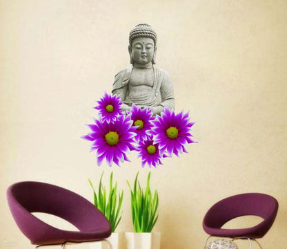 Homexa Decor | Buddha Design wall Sticker Sticker (Size 45 x 56 cm)