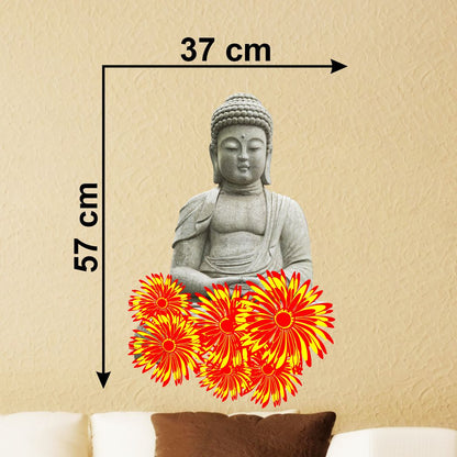 Homexa Decor | Buddha Design wall Sticker Sticker (Size 37 x 57 cm)