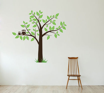 Homexa Decor | Tree With Owl Design Wall Sticker (Size 58 x 42 cm)