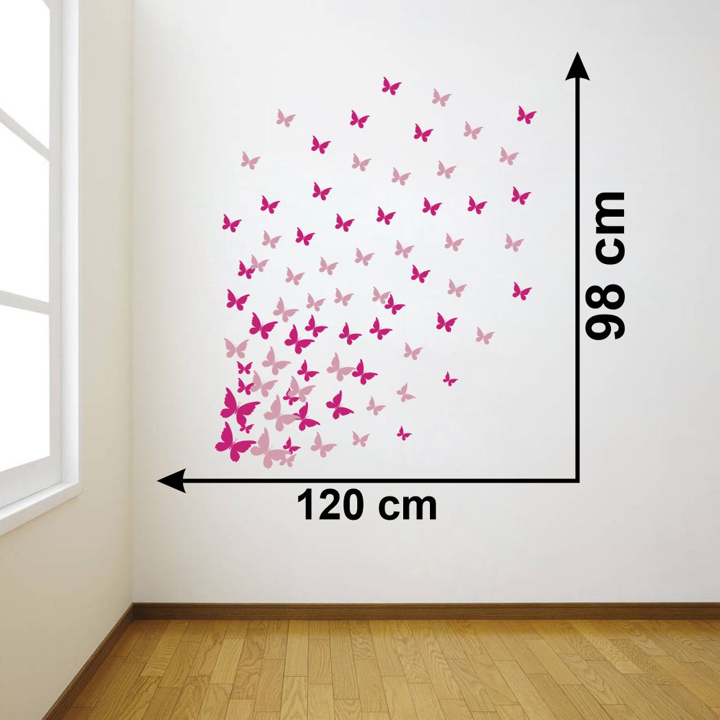 Homexa Decor | Beautiful Butterfly Wall Sticker (Size 58 x 46 cm)