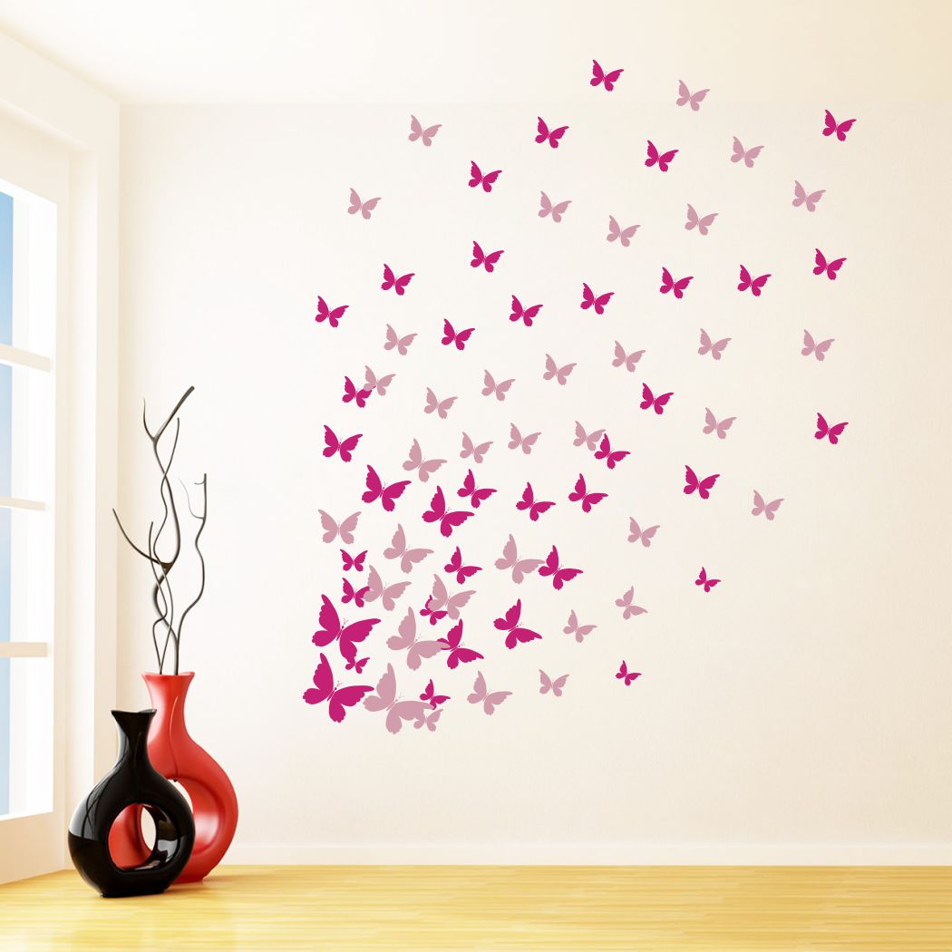 Homexa Decor | Beautiful Butterfly Wall Sticker (Size 58 x 46 cm)