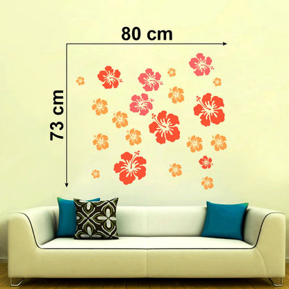 Homexa Decor | Flower Design Wall Sticker (Size 80 x 73 cm)