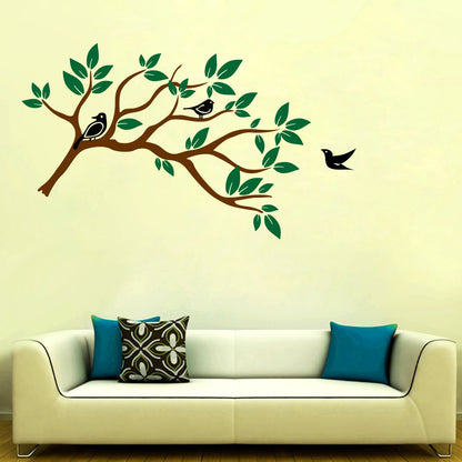 Homexa Decor | Branches With Leaf Design wall Sticker Sticker (Size 148 x 87 cm)