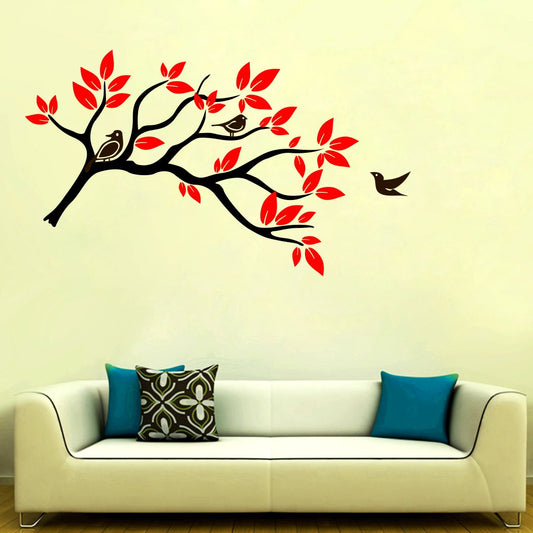 Homexa Decor | Branches With Leaf Design wall Sticker Sticker (Size 148 x 87 cm)