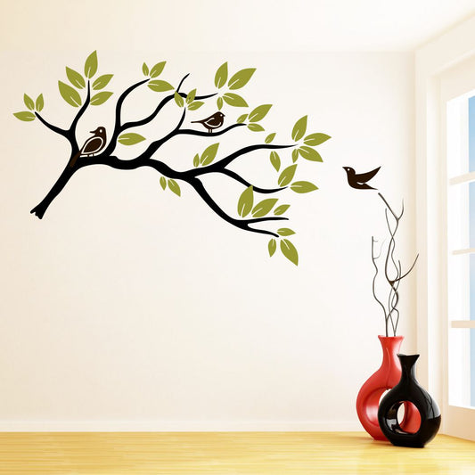 Homexa Decor | Branches With Leaf Design wall Sticker Sticker (Size 148 x 87 cm)