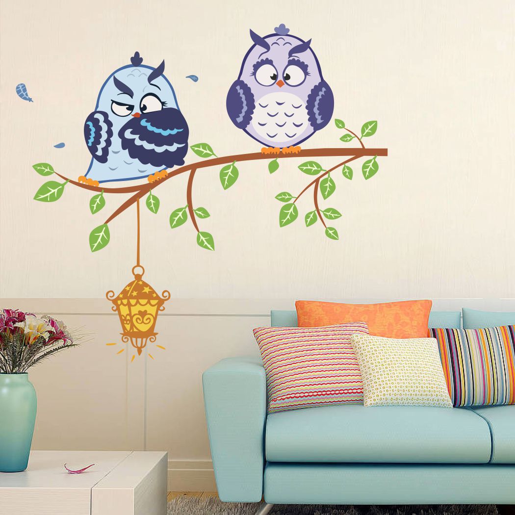 Homexa Decor | Tree With Owl Wall Sticker (Size 91 x 83 cm)