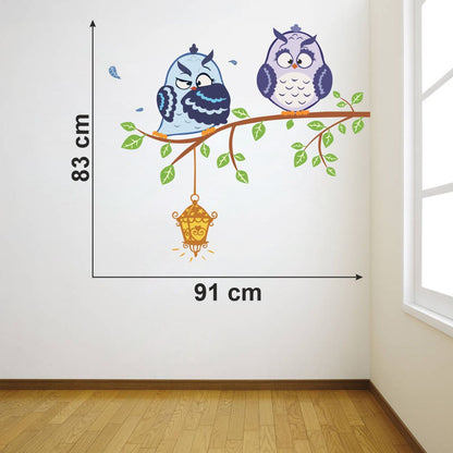 Homexa Decor | Tree With Owl Wall Sticker (Size 91 x 83 cm)