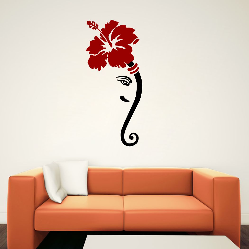 Homexa Decor | Ganesh Design wall Sticker Sticker (Size 40 x 90 cm)