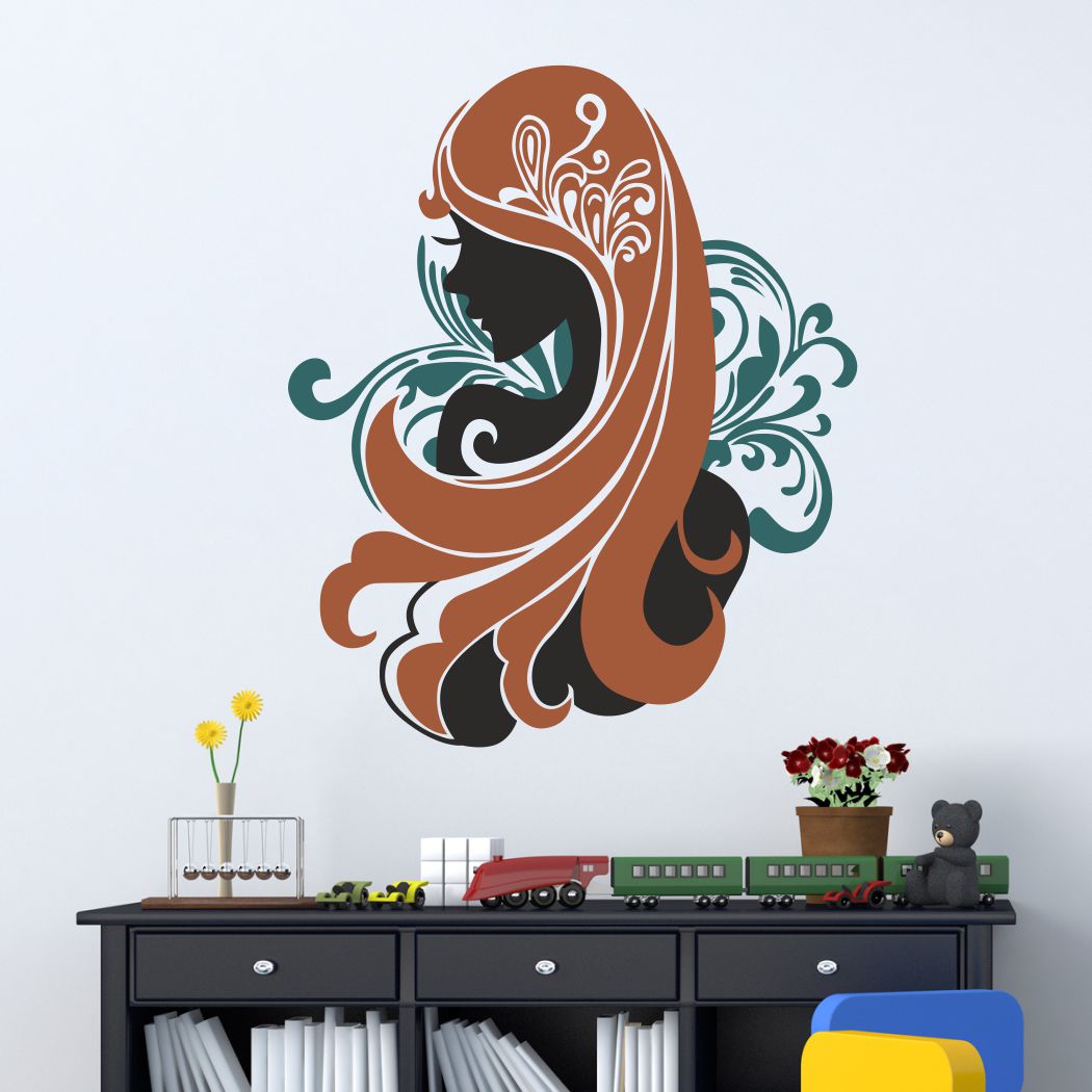 Homexa Decor | Beautiful Lady Wall Sticker (Size 48 x 57 cm)