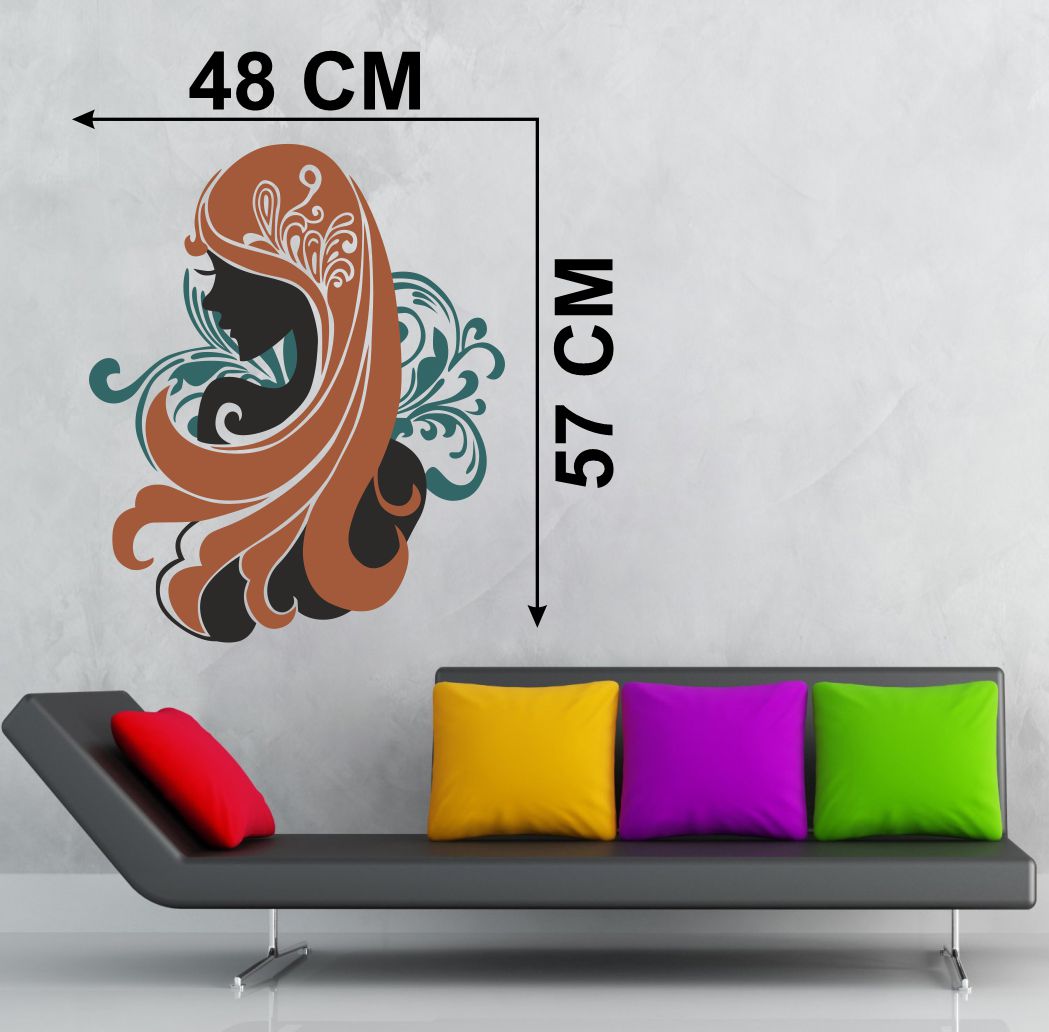 Homexa Decor | Beautiful Lady Wall Sticker (Size 48 x 57 cm)