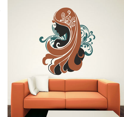 Homexa Decor | Beautiful Lady Wall Sticker (Size 48 x 57 cm)