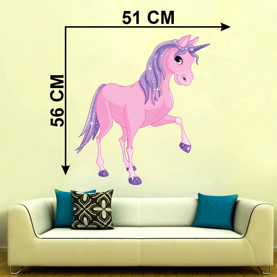 Homexa Decor | Beautiful Unicorn Wall Sticker (Size 51 x 56 cm)