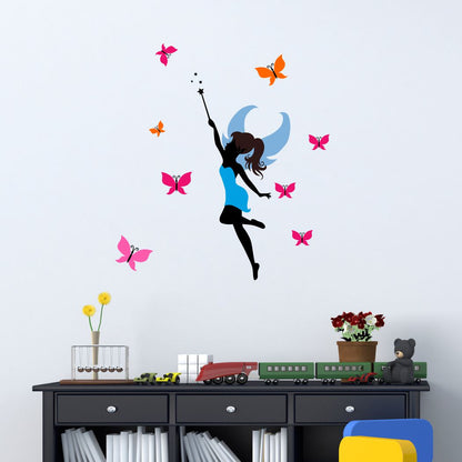 Homexa Decor | Angel With Butterfly Wall Sticker (Size 76 x 84 cm)