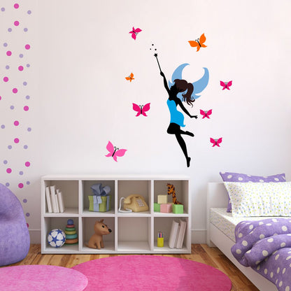 Homexa Decor | Angel With Butterfly Wall Sticker (Size 76 x 84 cm)