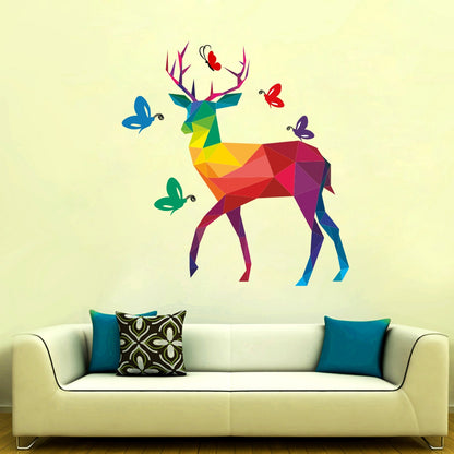 Homexa Decor | Dear With Butterfly Wall Sticker (Size 52 x 56 cm)