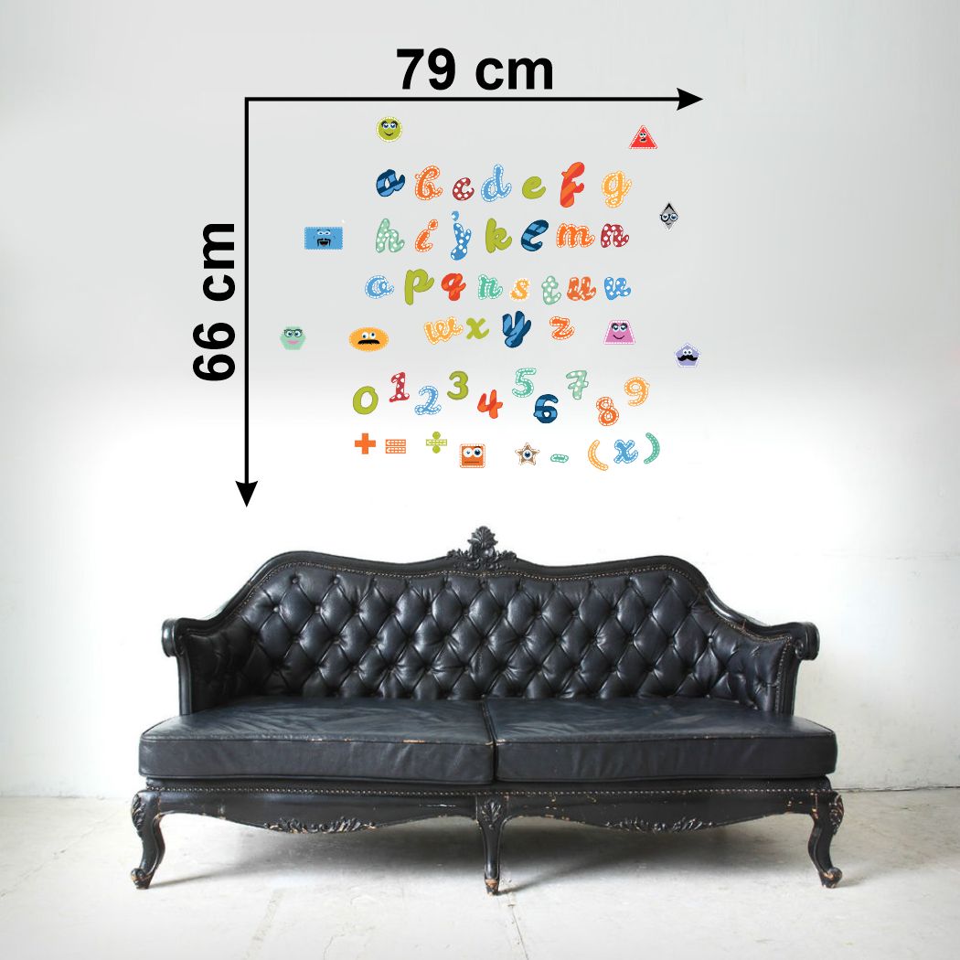 Homexa Decor | Alphabets Design Wall Sticker (Size 79 x 66 cm)