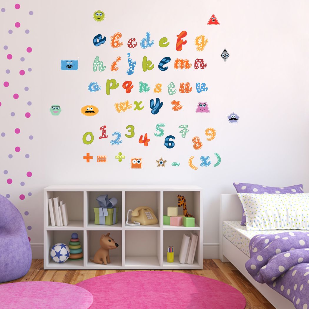 Homexa Decor | Alphabets Design Wall Sticker (Size 79 x 66 cm)