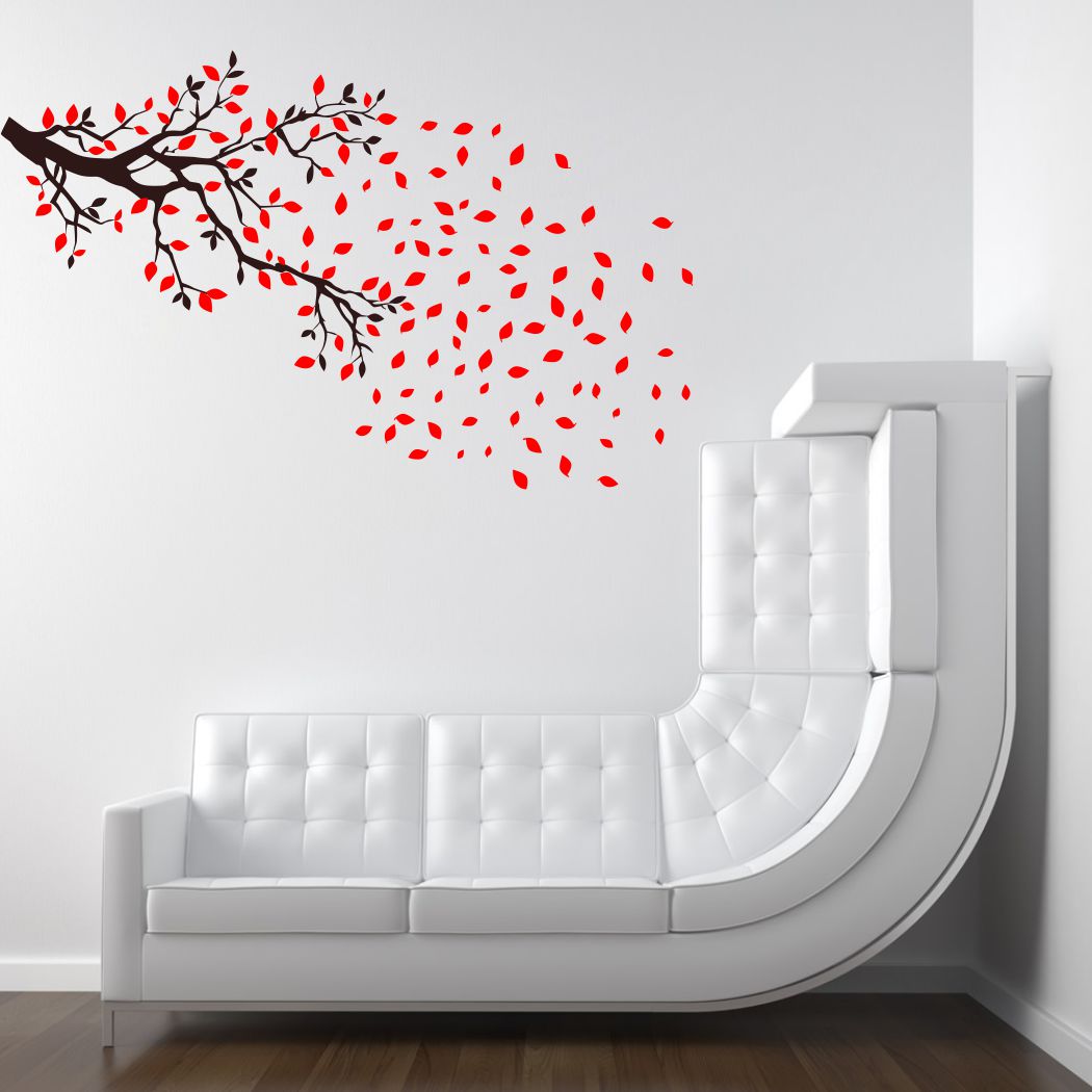 Homexa Decor | Tree and Leaf Design Design wall Sticker Sticker (Size 122 x 77 cm)