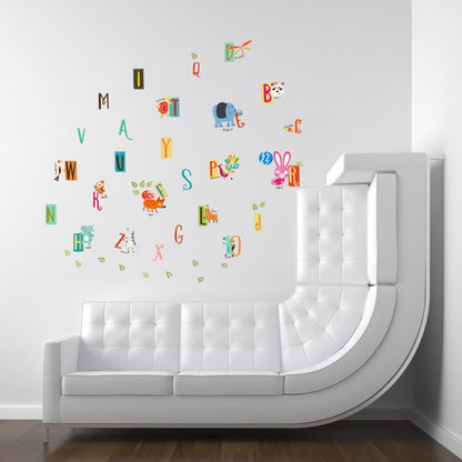 Homexa Decor | Alphabets Design Wall Sticker (Size 83 x 78 cm)