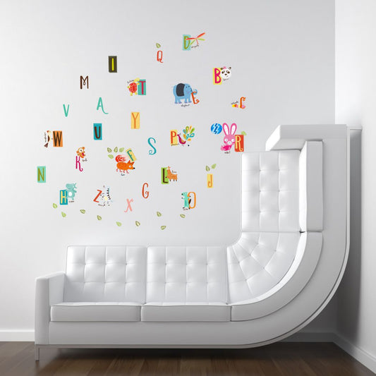 Homexa Decor | Alphabets Design Wall Sticker (Size 83 x 78 cm)