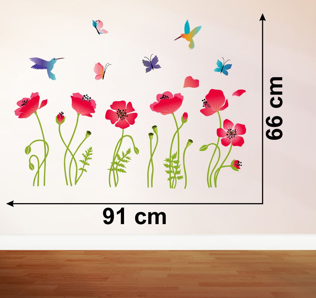 Homexa Decor | Flower Design Wall Sticker (Size 91 x 66 cm)