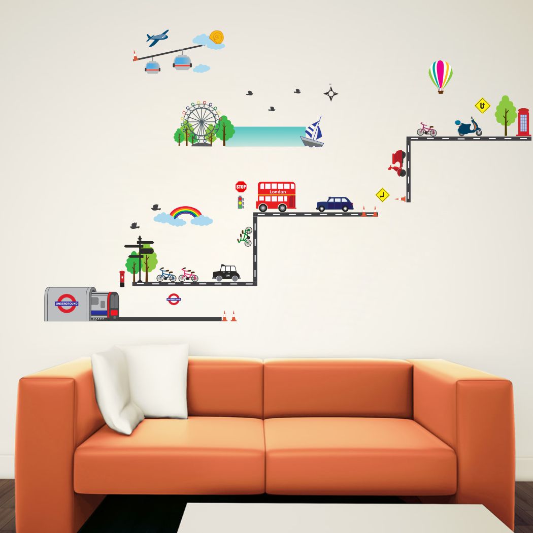 Homexa Decor | Traffic Rules Wall Sticker (Size 96 x 60 cm)