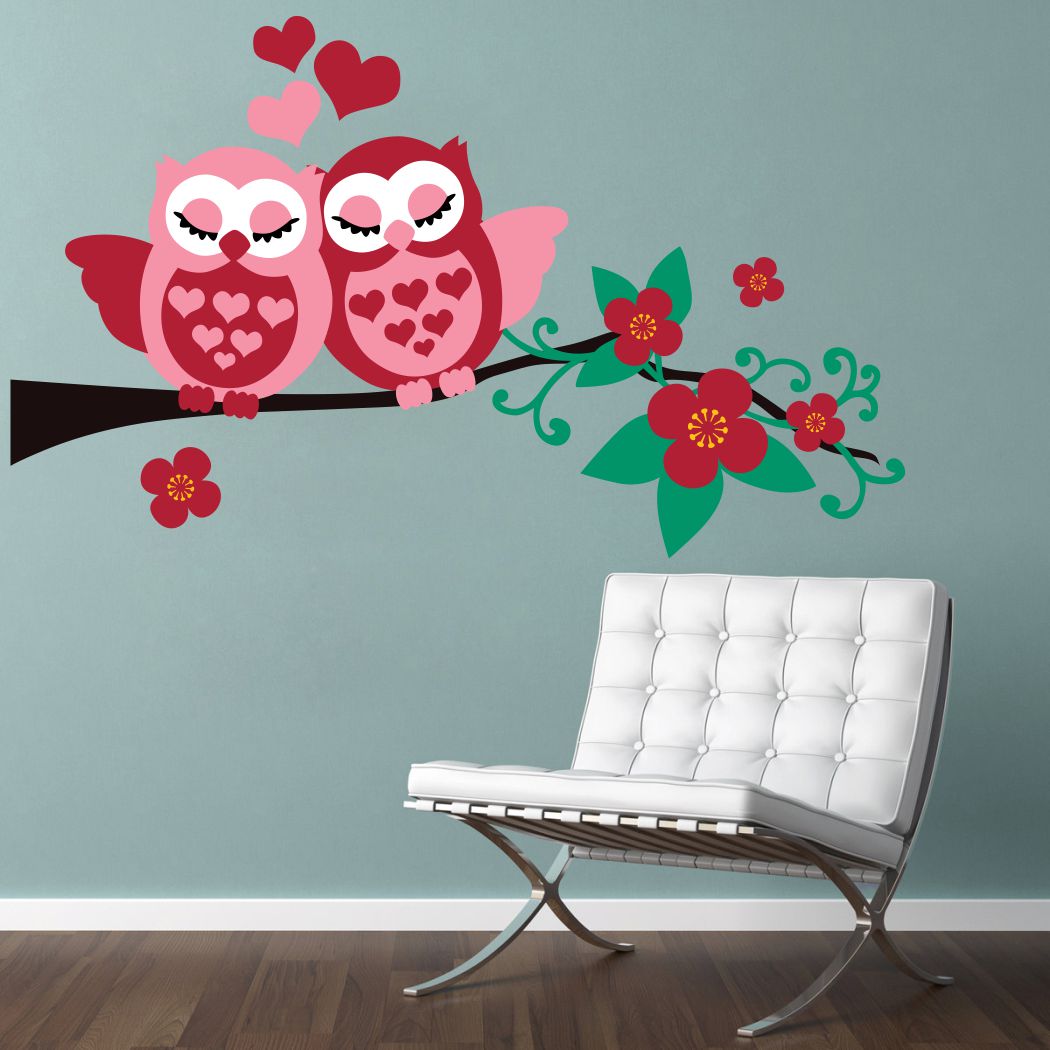 Homexa Decor | Tree With Owl Design Wall Sticker (Size 60 x 36 cm)