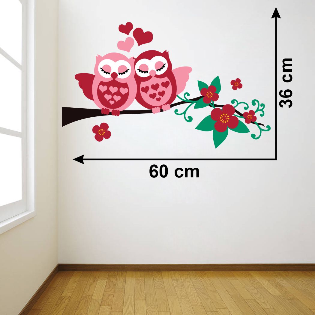 Homexa Decor | Tree With Owl Design Wall Sticker (Size 60 x 36 cm)