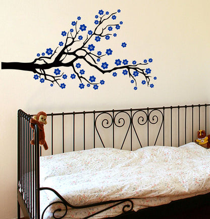 Homexa Decor | Branches With Flower Design Wall Sticker (Size 100 x 51 cm)