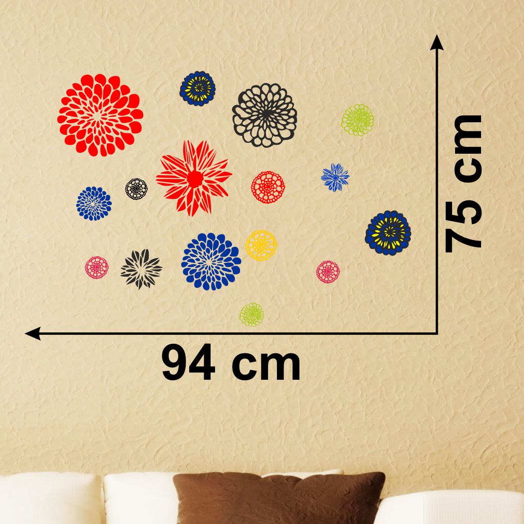 Homexa Decor | Flower Design Wall Sticker (Size 94 x 75 cm)