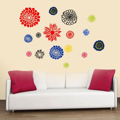 Homexa Decor | Flower Design Wall Sticker (Size 94 x 75 cm)