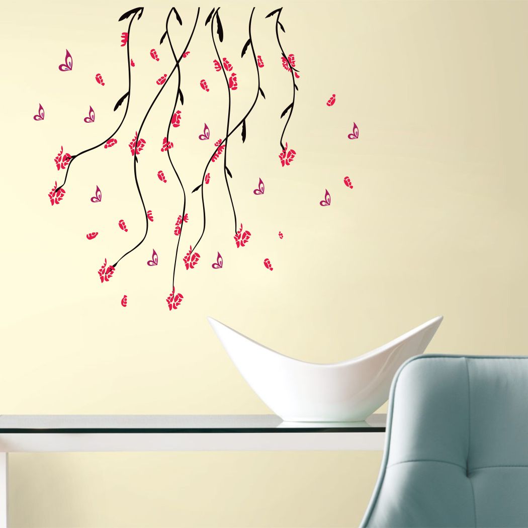 Homexa Decor | Flower Design Wall Sticker (Size 78 x 72 cm)