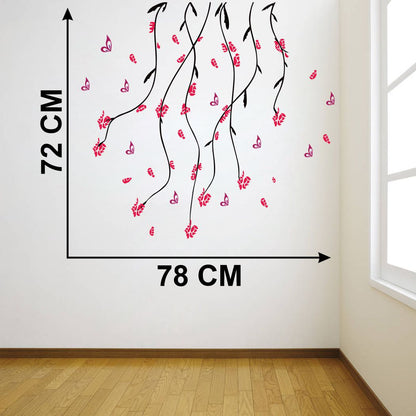 Homexa Decor | Flower Design Wall Sticker (Size 78 x 72 cm)