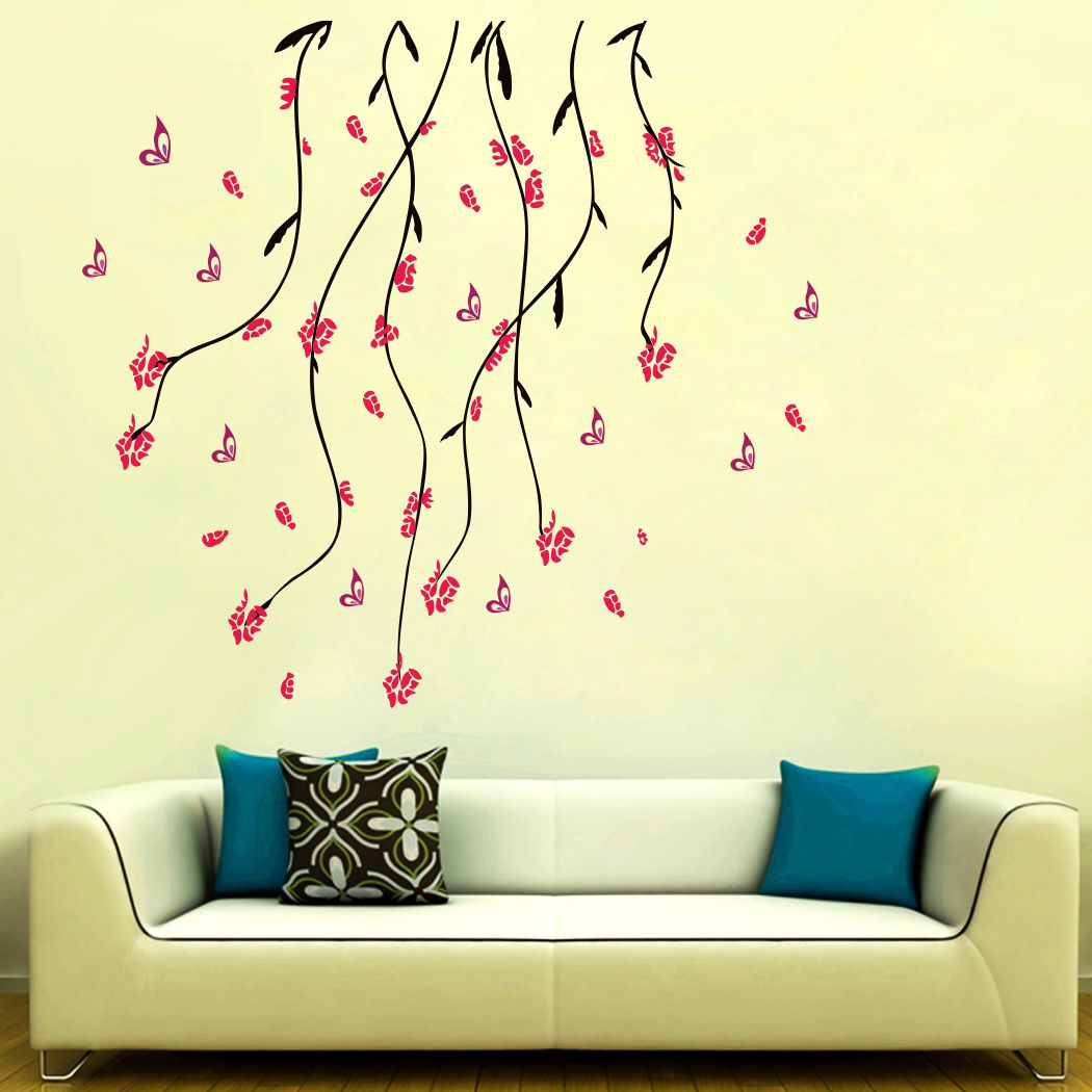 Homexa Decor | Flower Design Wall Sticker (Size 78 x 72 cm)