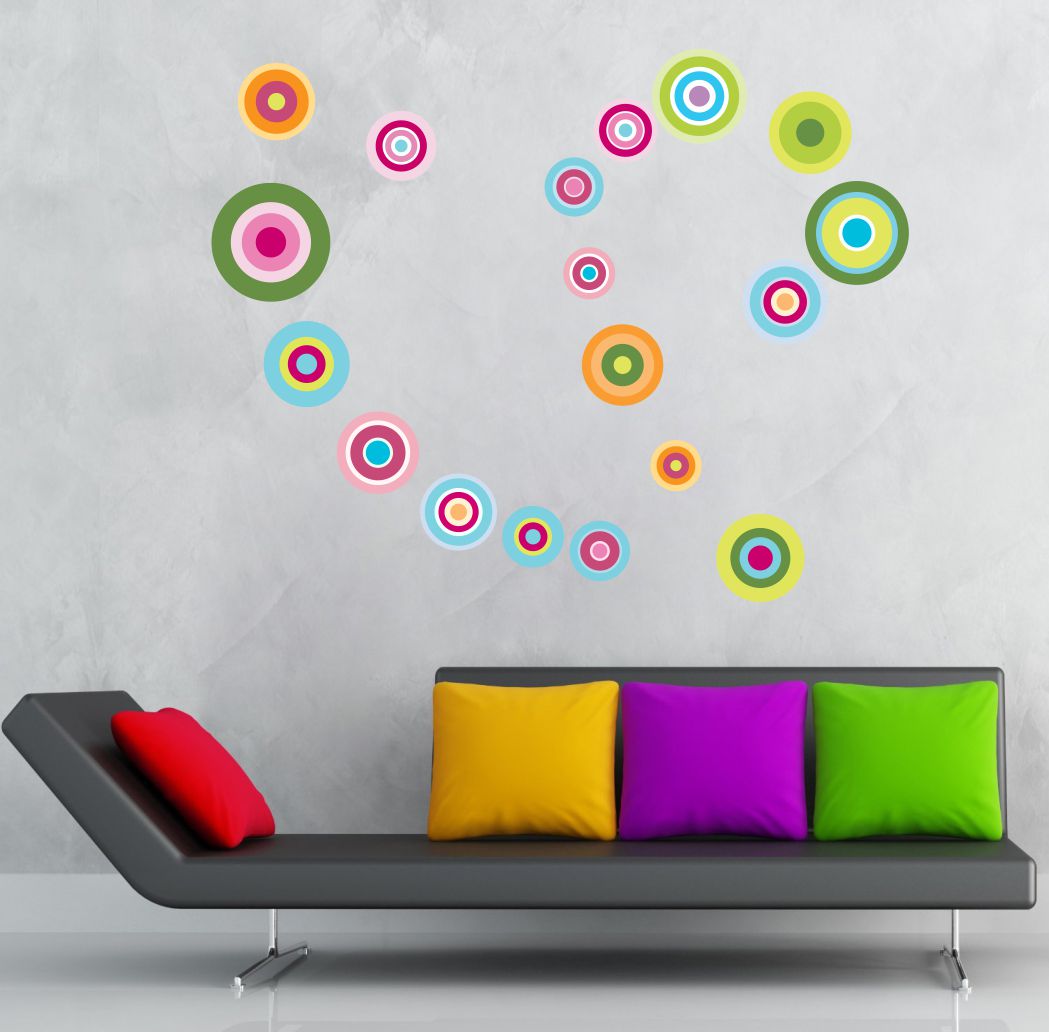 Homexa Decor | Round Shape Design Wall Sticker (Size 91 x 72 cm)