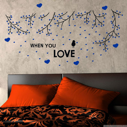 Homexa Decor | Branches With Heart Design Wall Sticker (Size 124 x 65 cm)