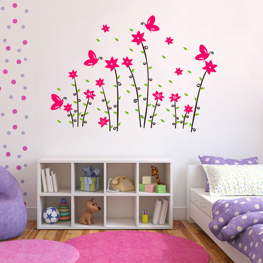 Homexa Decor | Flower and Botanical Design Wall Sticker (Size 84 x 59 cm)