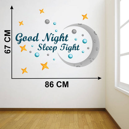 Homexa Decor | Good Night and Sleep Night Wall Sticker (Size 86 x 67 cm)