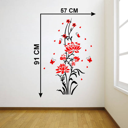 Homexa Decor | Flower and Botanical Design Wall Sticker (Size 91 x 57 cm)