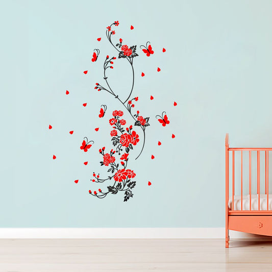 Homexa Decor | Flower and Botanical Design Wall Sticker (Size 65 x 91 cm)