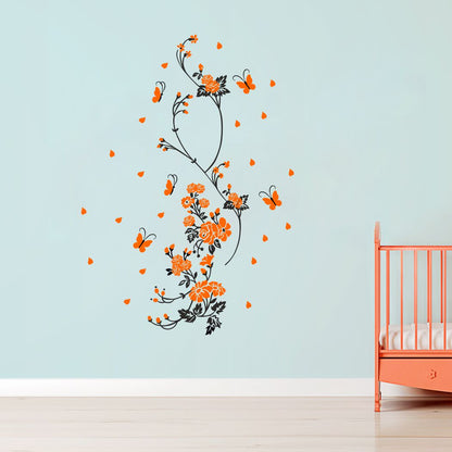 Homexa Decor | Flower and Botanical Design Wall Sticker (Size 65 x 91 cm)