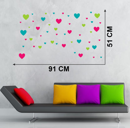 Homexa Decor | Heart Pattern Design Wall Sticker (Size 91 x 51 cm)