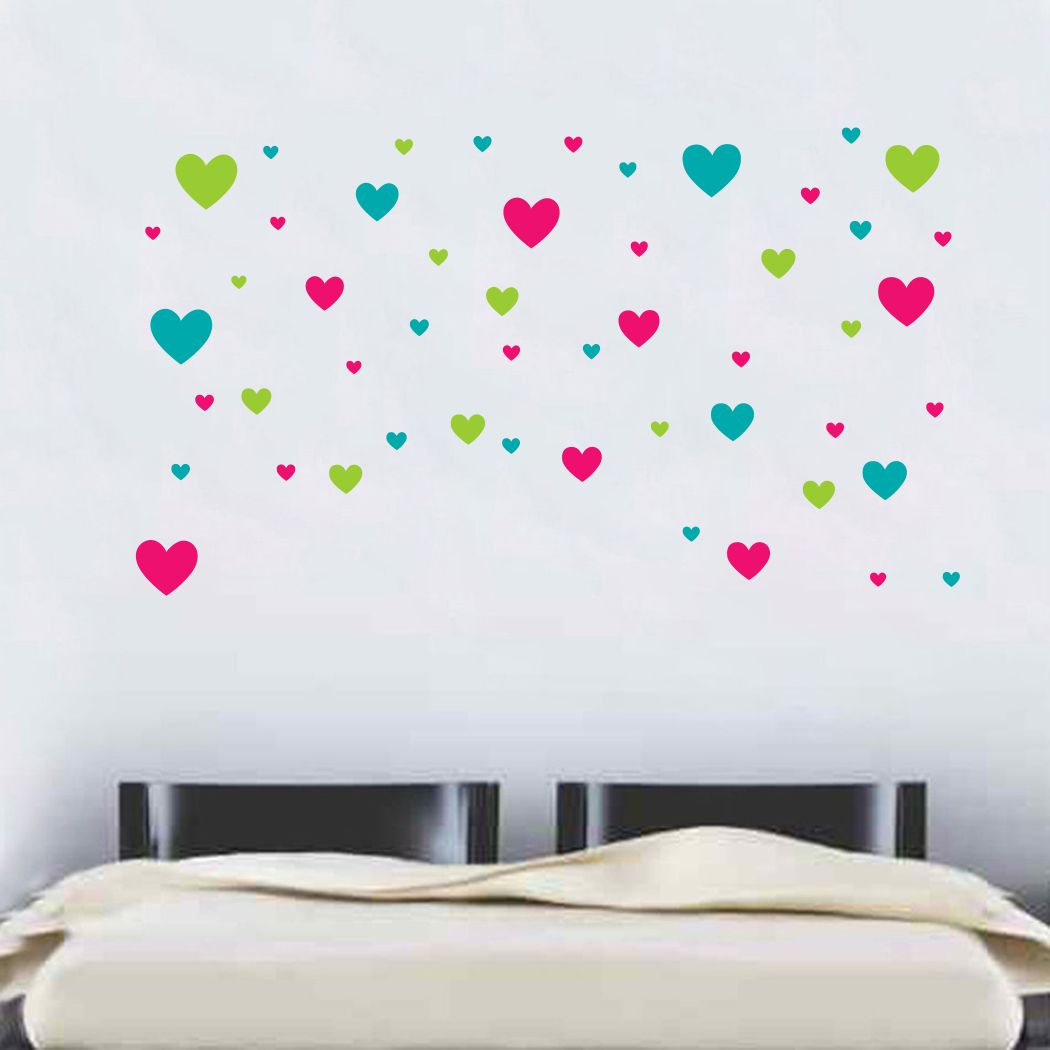 Homexa Decor | Heart Pattern Design Wall Sticker (Size 91 x 51 cm)