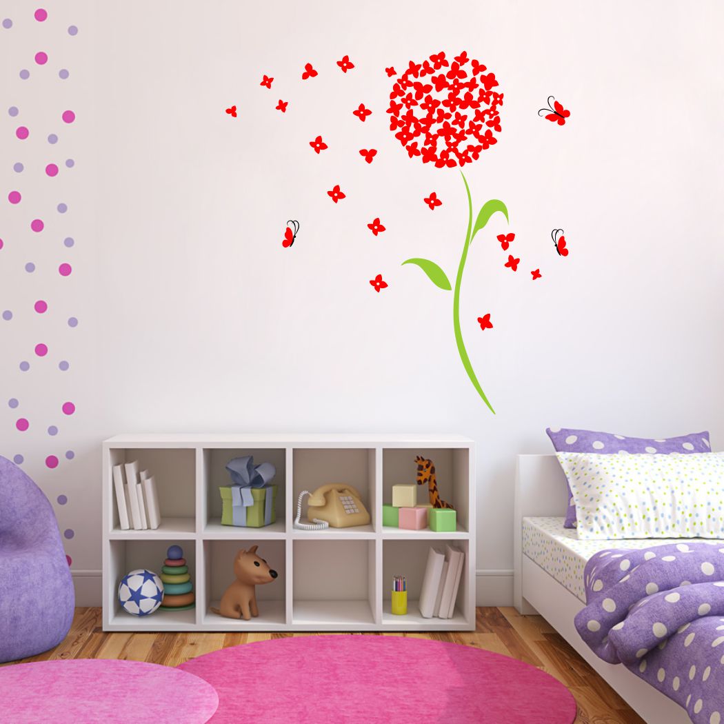 Homexa Decor | Flower and Botanical Design Wall Sticker (Size 81 x 86 cm)