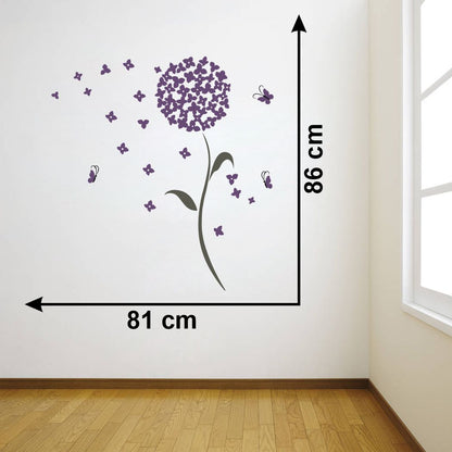 Homexa Decor | Flower and Botanical Design Wall Sticker (Size 81 x 86 cm)